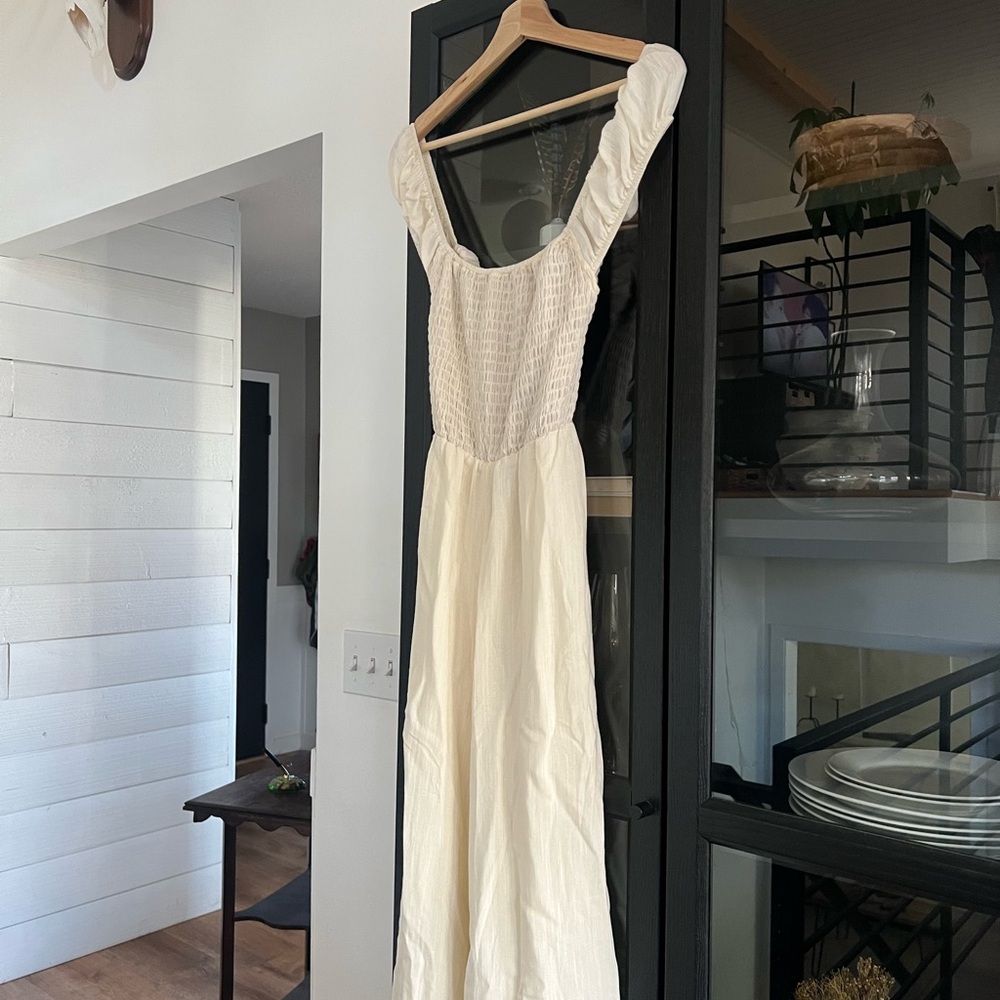 Cream Jumpsuit w/ Back Details